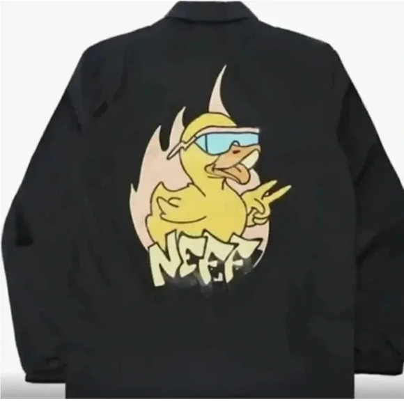 New Neff Mens Jacket Size Small Windbreaker Black Lightweight Jacket Skate - Picture 1 of 5